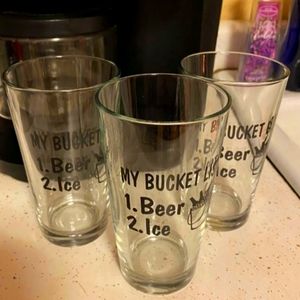Set of Three Beer Glasses